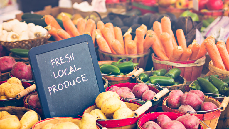 vegetable stand at Farmer's Market