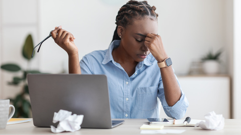stressed woman