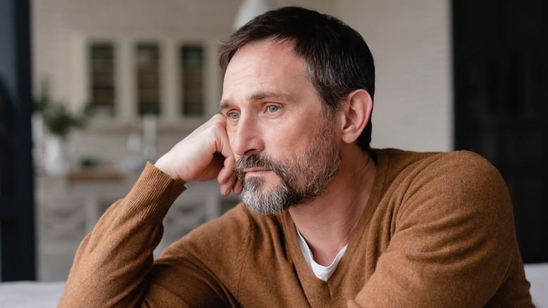 Man looking into distance