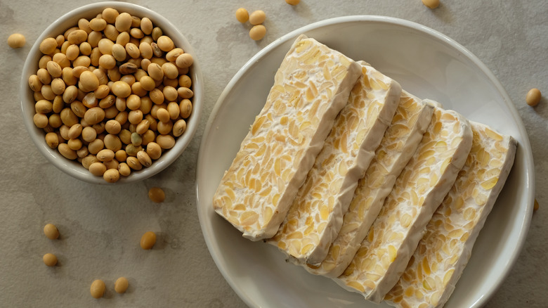 Tempeh and soybeans