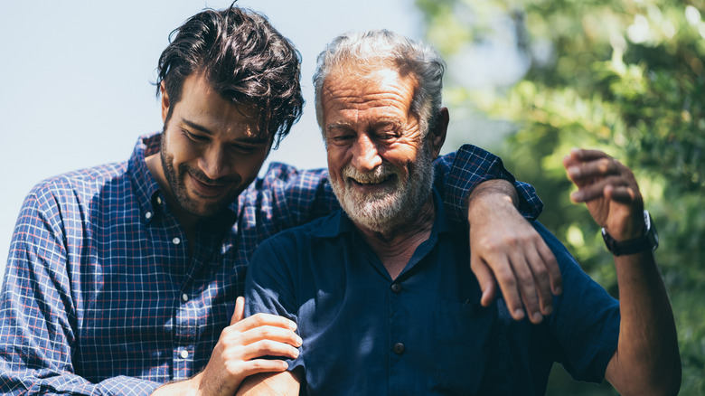 Father and son with beards