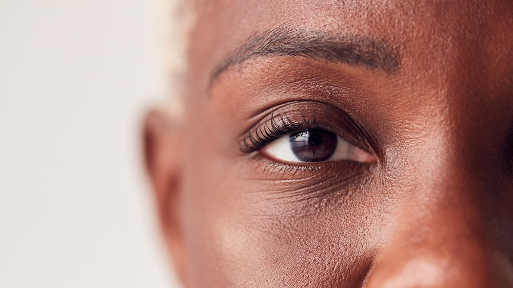 Closeup of a woman's right eye