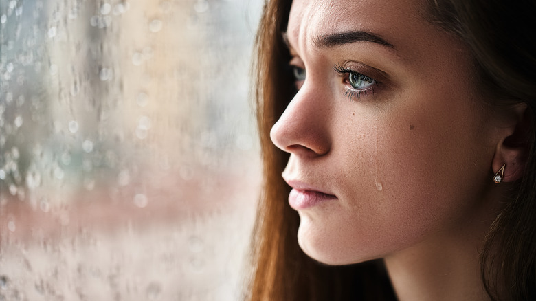 woman crying