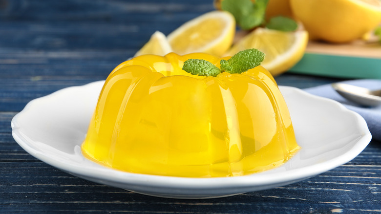 Lemon-flavored yellow Jello