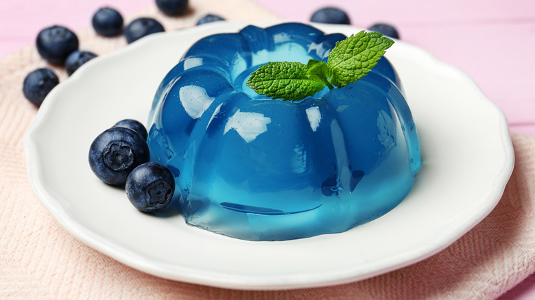 Blueberry-flavored blue Jello