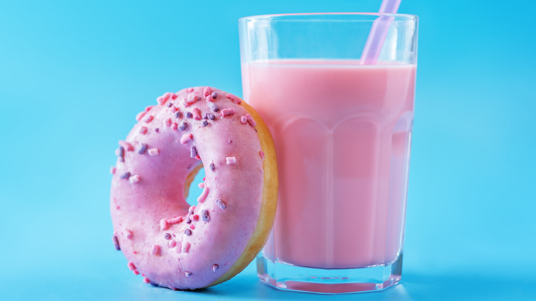 Milk and donut