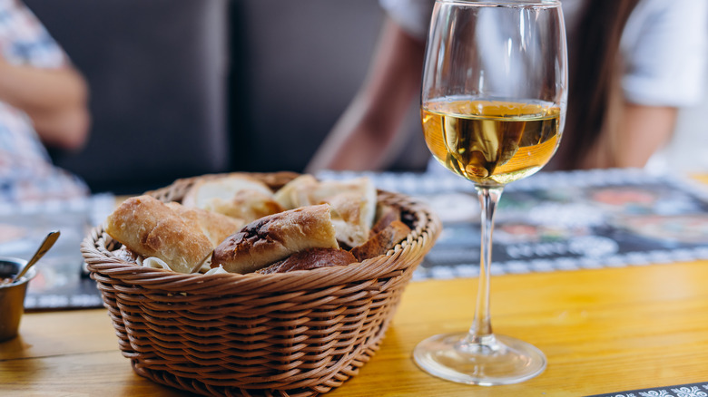 a person avoiding the bread basket
