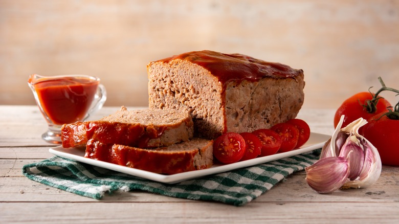 Traditional American meatloaf