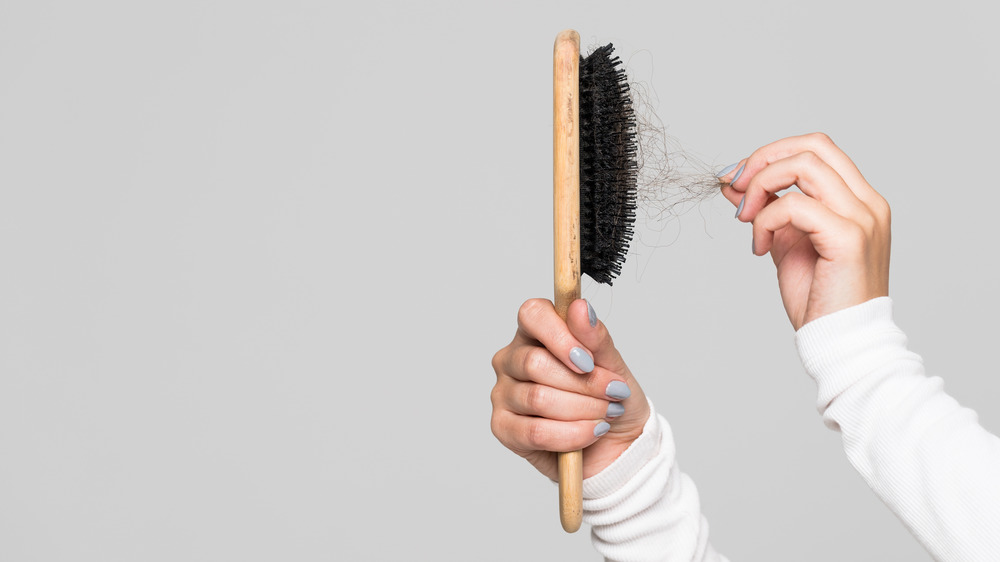 brush with hair in it