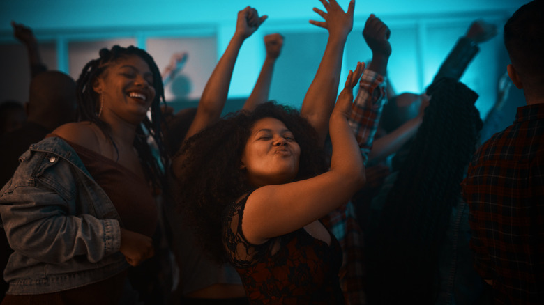 People dancing to music 