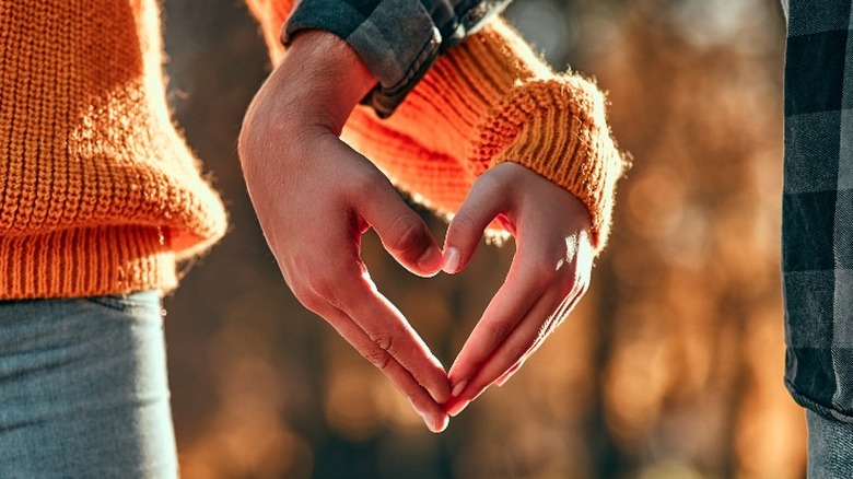 two hands forming a heart