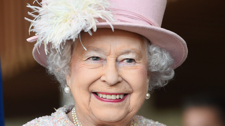 A smiling Queen Elizabeth