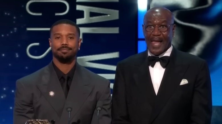 Michael B. Jordan and Delroy Lindo presenting 2026 BAFTAs