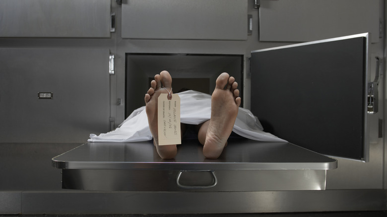 Body in the morgue after death