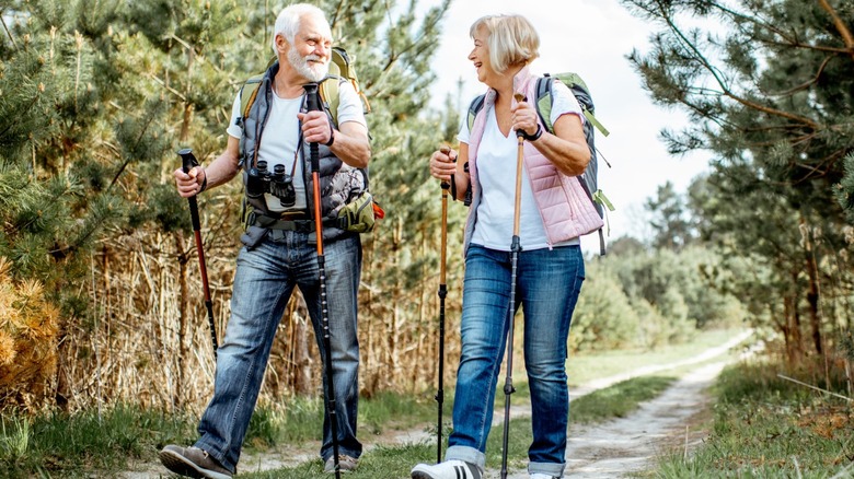 older couple hiking