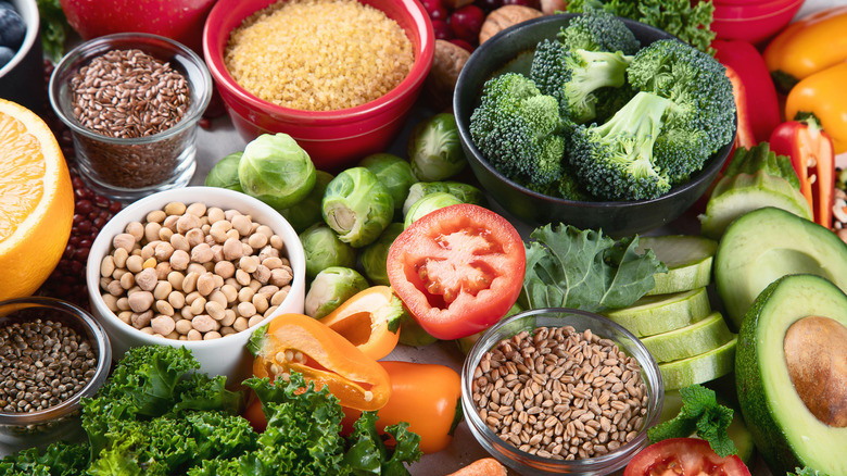 A group of foods that are high in fiber