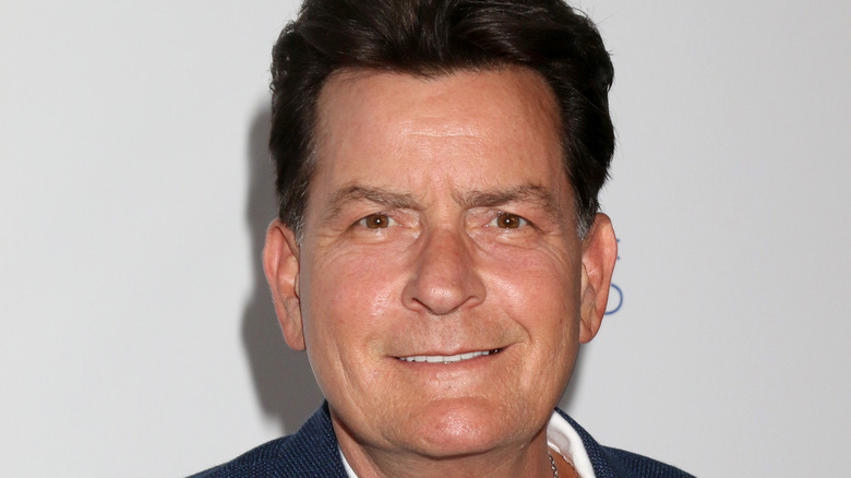 Charlie Sheen smiling