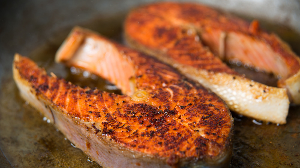 grilled salmon steaks