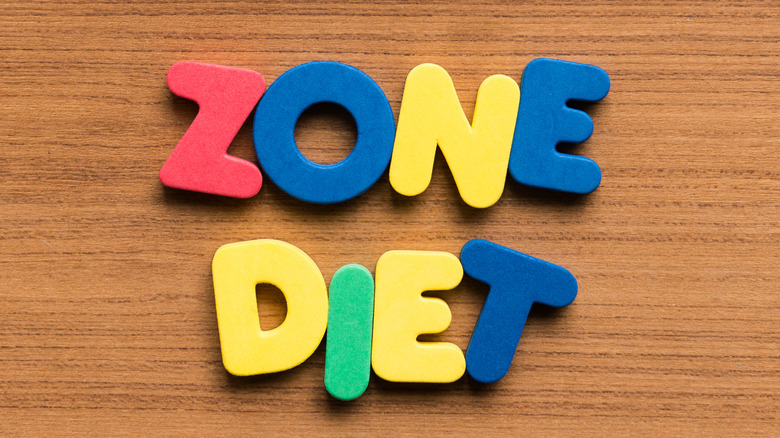 Zone Diet colorful magnet text