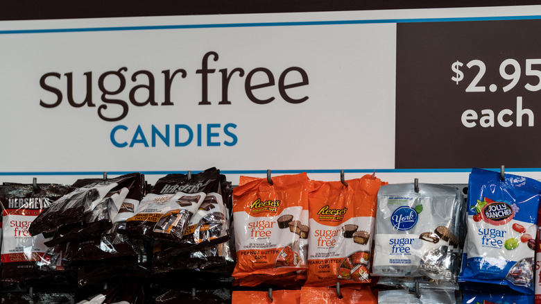 A display of sugar-free candy at the store