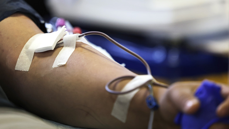 person donating blood