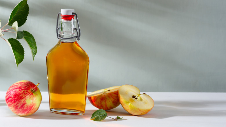 A bottle of apple cider vinegar