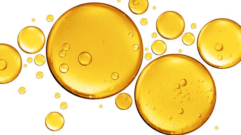 Spots of olive oil