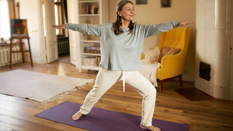 woman in warrior pose