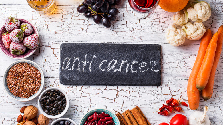 plant foods surrounding words 'anti cancer'