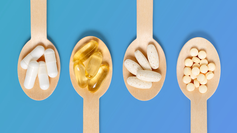 Four spoons full of supplements