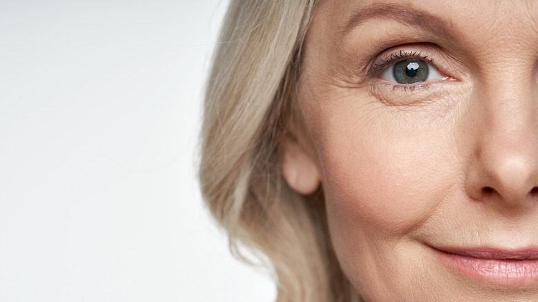 close-up of mature woman