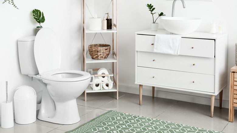 toilet in bathroom