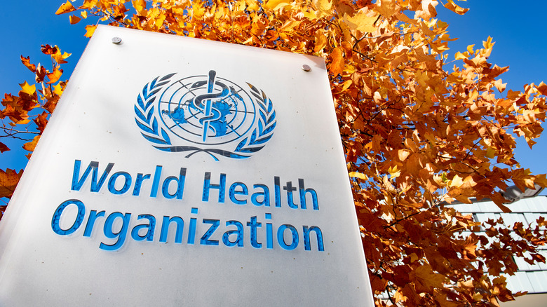 World Health Organization sign