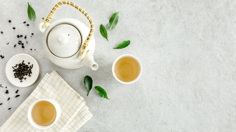 Herbal tea in cups