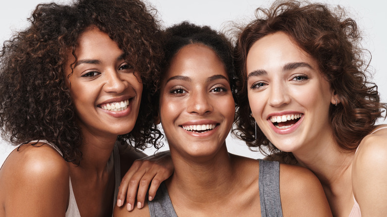 group of three women