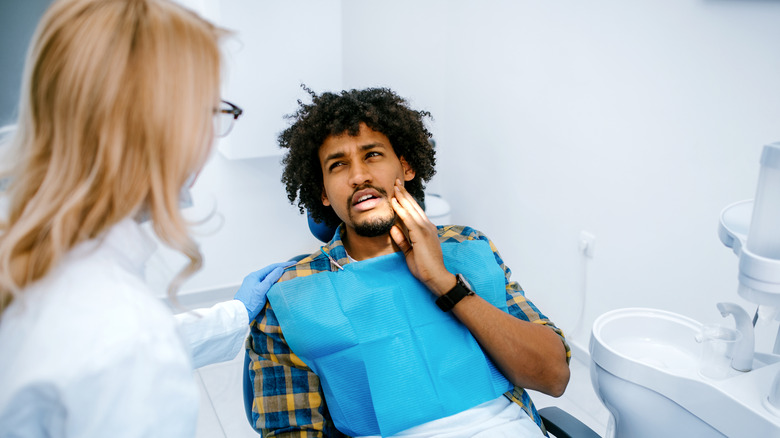 Person in dental chair 