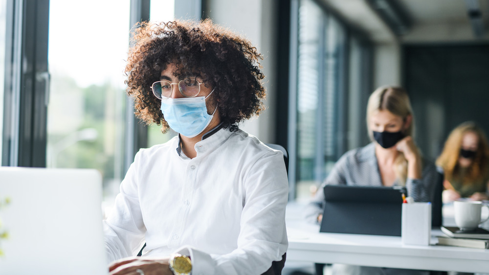 Photo of a workers in an office