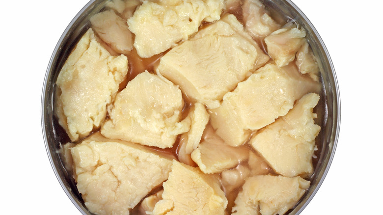 Tin can of chicken