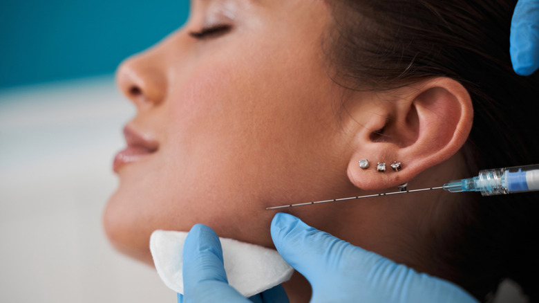 Woman receiving Botox treatment