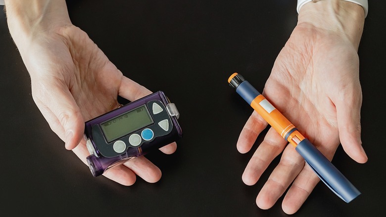 insulin pen and blood sugar monitor
