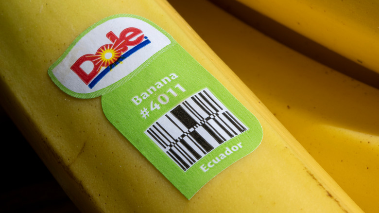 A banana with a produce sticker on it