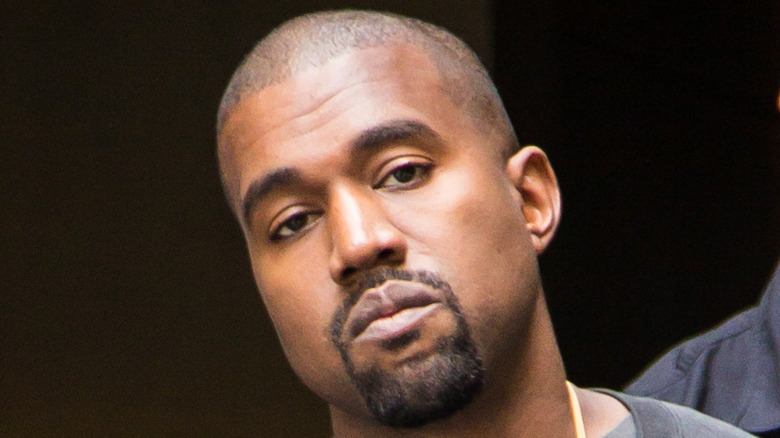 Close-up of rapper Kanye West 