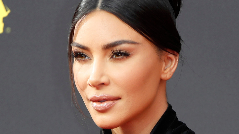 Kim Kardashian posing at an event