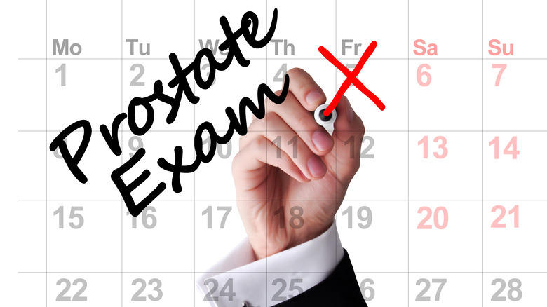 prostate exam calendar concept