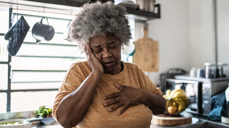 Woman feeling faint