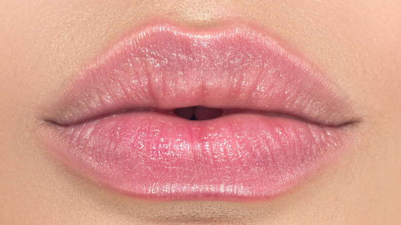 Close up of healthy lips