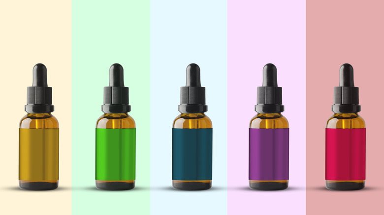 Vials of CBD oil