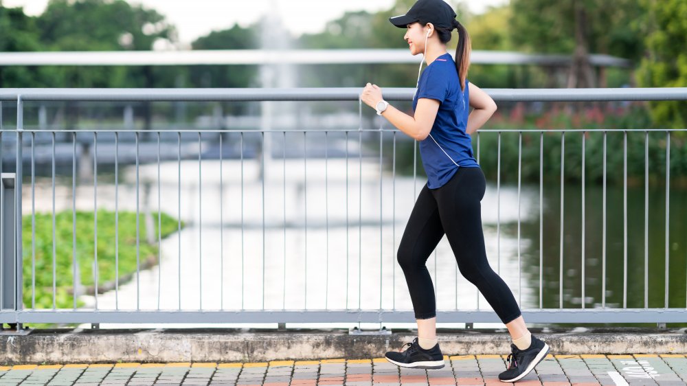 running outside