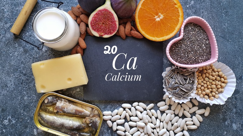 Chia seeds, figs, sardines, and other high-calcium foods
