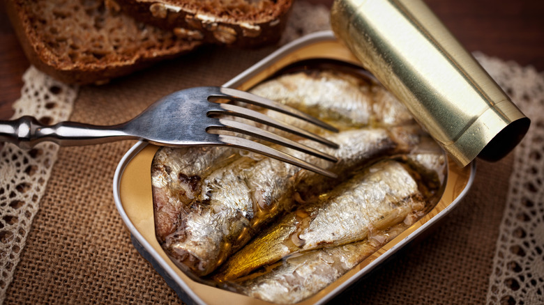 Fork in a can of sardines